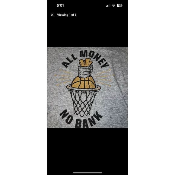 Boys Nike No Money All Bank Tee/Short Set Size Small - Picture 4 of 4